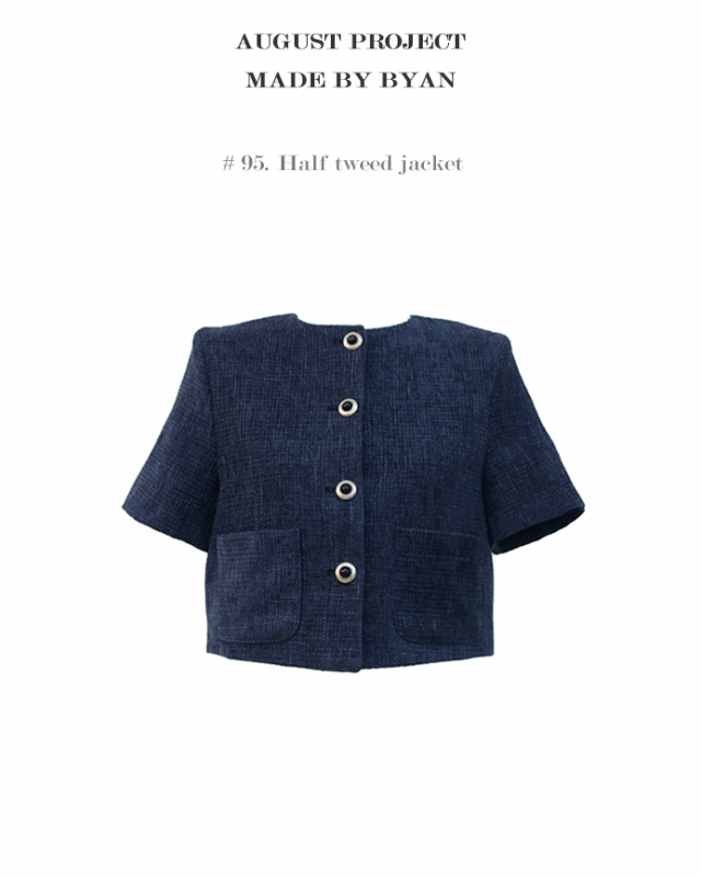 #95 Half tweed jacket (2color)